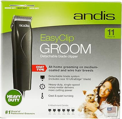 Andis Easy Clip Groom  with 6 Comb attachments