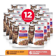 Pack of 12 Science Diet Cat Adult Sensitive Skin & Stomach 85g Pouches