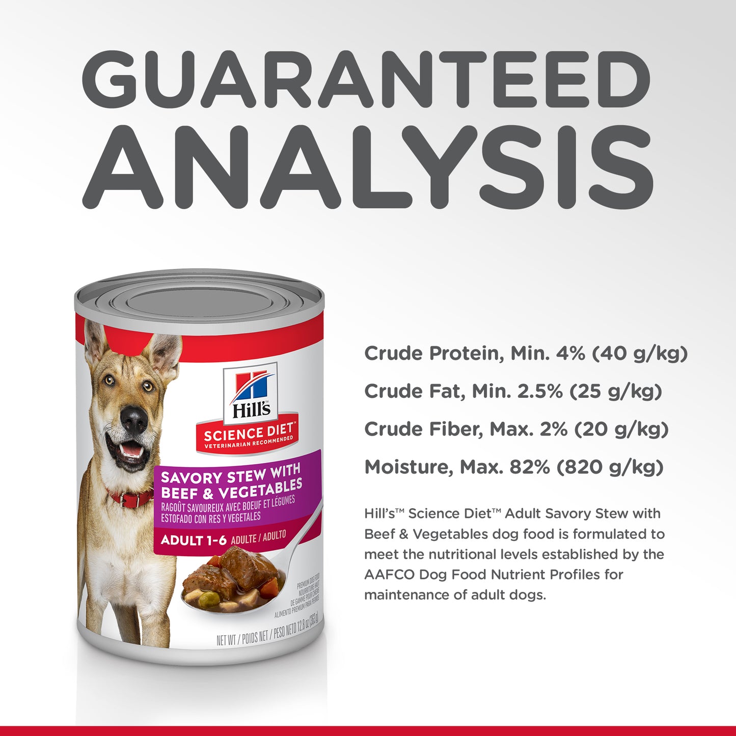 Science Diet Dog Adult Savoury Stew Beef 363g Can