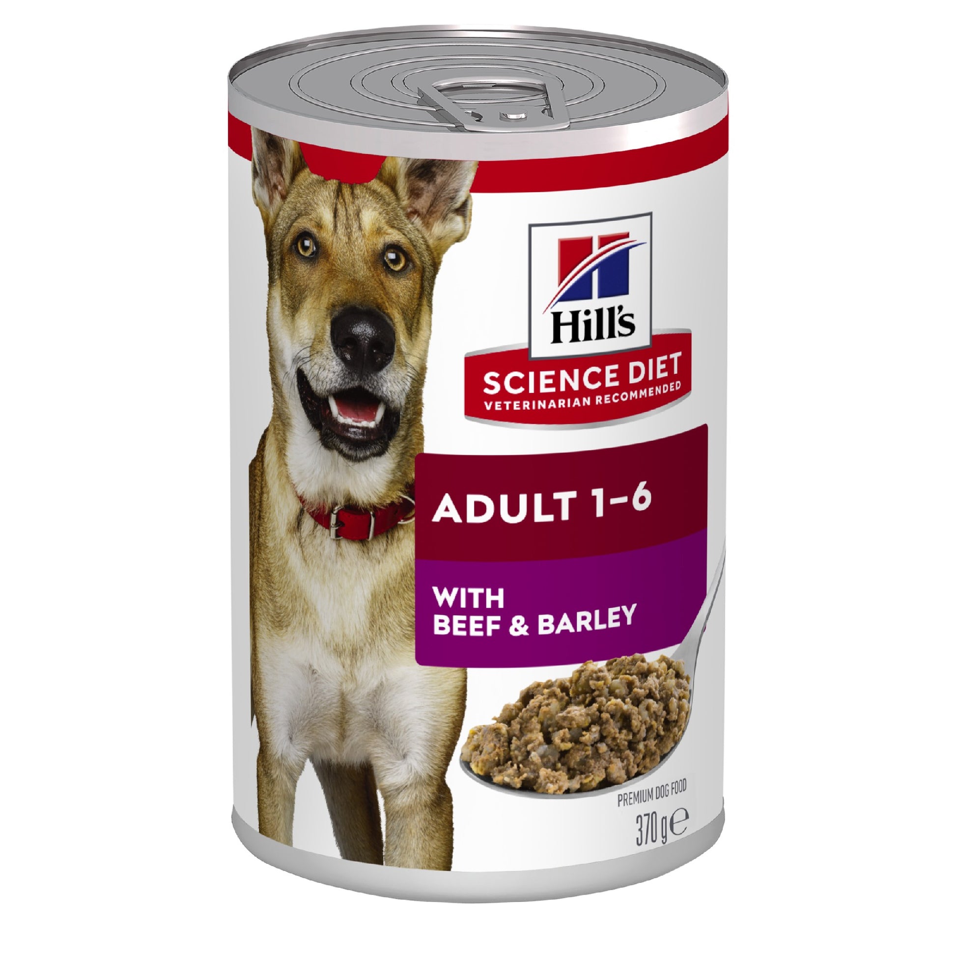 Science Diet Dog Adult Beef 370g can