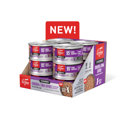 Orijen Kitten Chicken & Tuna Chunks & Shreds Wet Food Can 12 x 85g