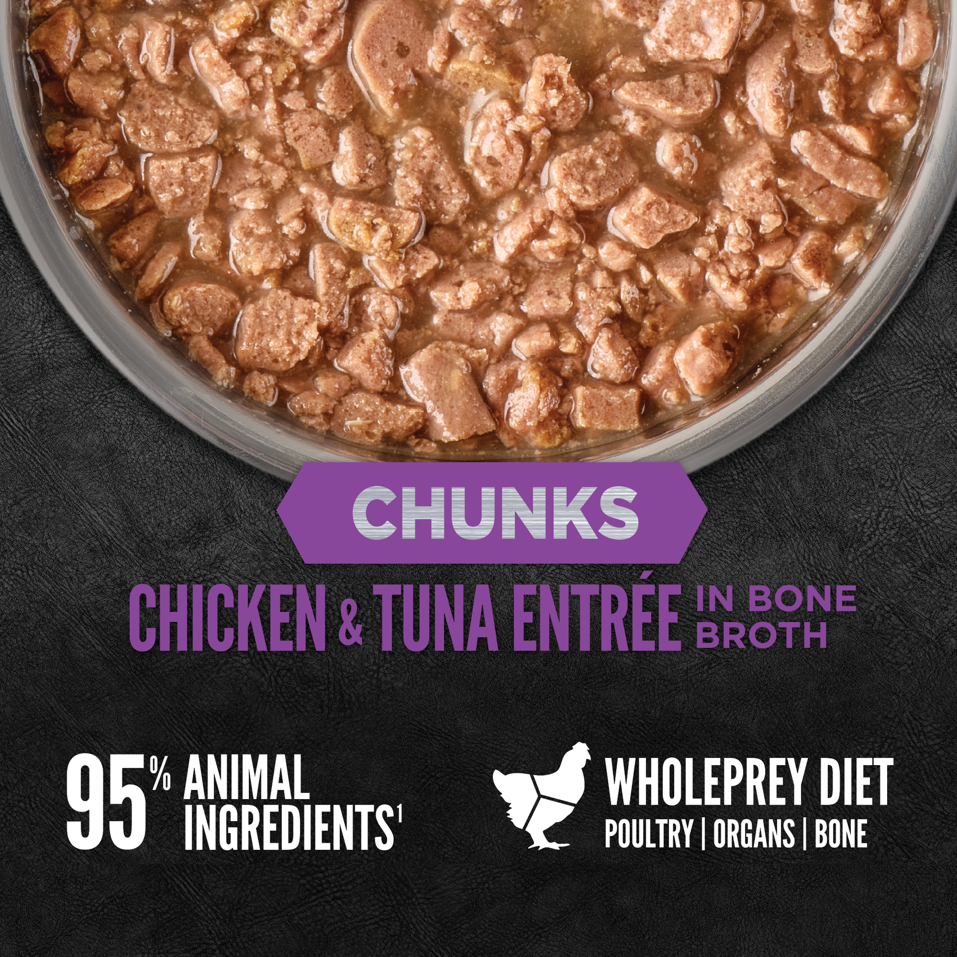 Orijen Kitten Chicken & Tuna Chunks & Shreds Wet Food Can 12 x 85g