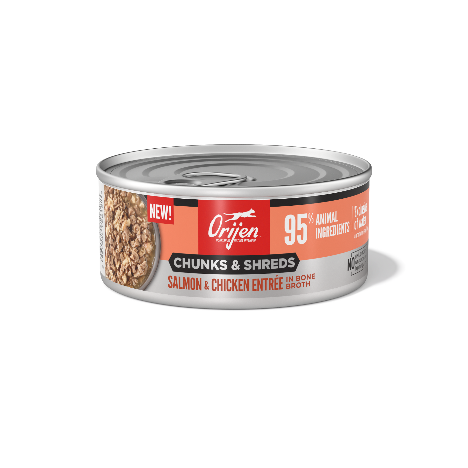 Orijen Salmon & Chicken Chunks & Shreds Wet Cat Food Cat 6 x 155g