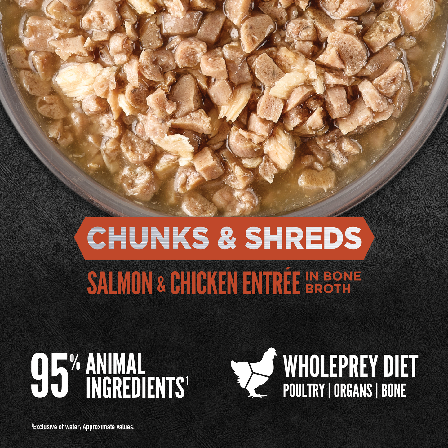 Orijen Salmon & Chicken Chunks & Shreds Wet Cat Food Cat 6 x 155g