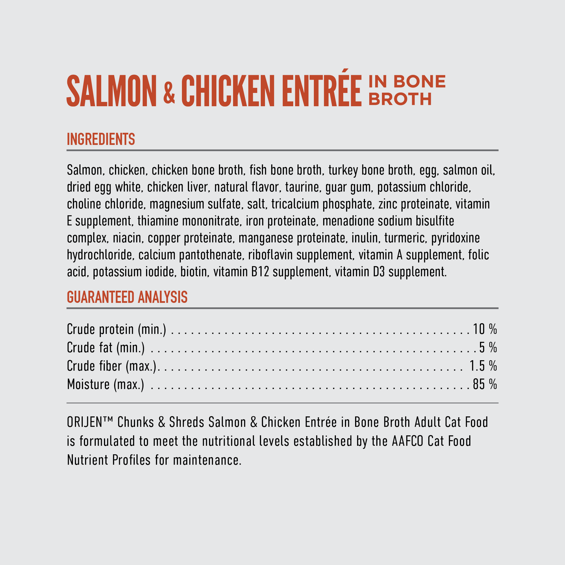 Orijen Salmon & Chicken Chunks & Shreds Wet Cat Food Cat 6 x 155g
