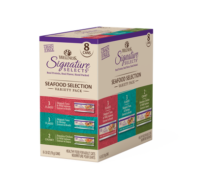 Box of 8 Wellness Signature Cat Seafood Select 79g