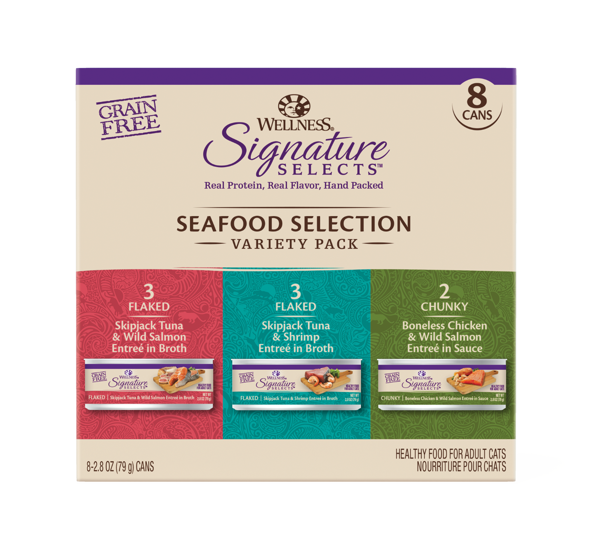 Box of 8 Wellness Signature Cat Seafood Select 79g