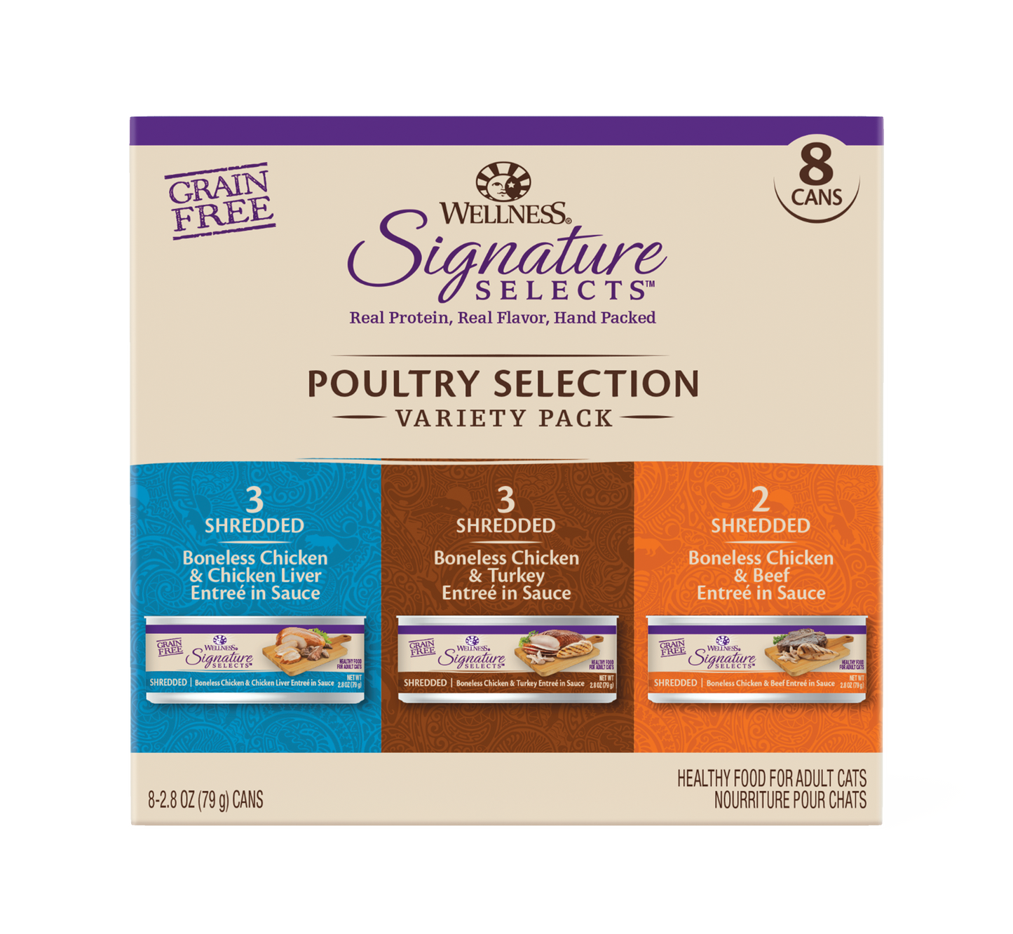 Box of 12 Wellness Sig Chicken Variety 79G 8'S