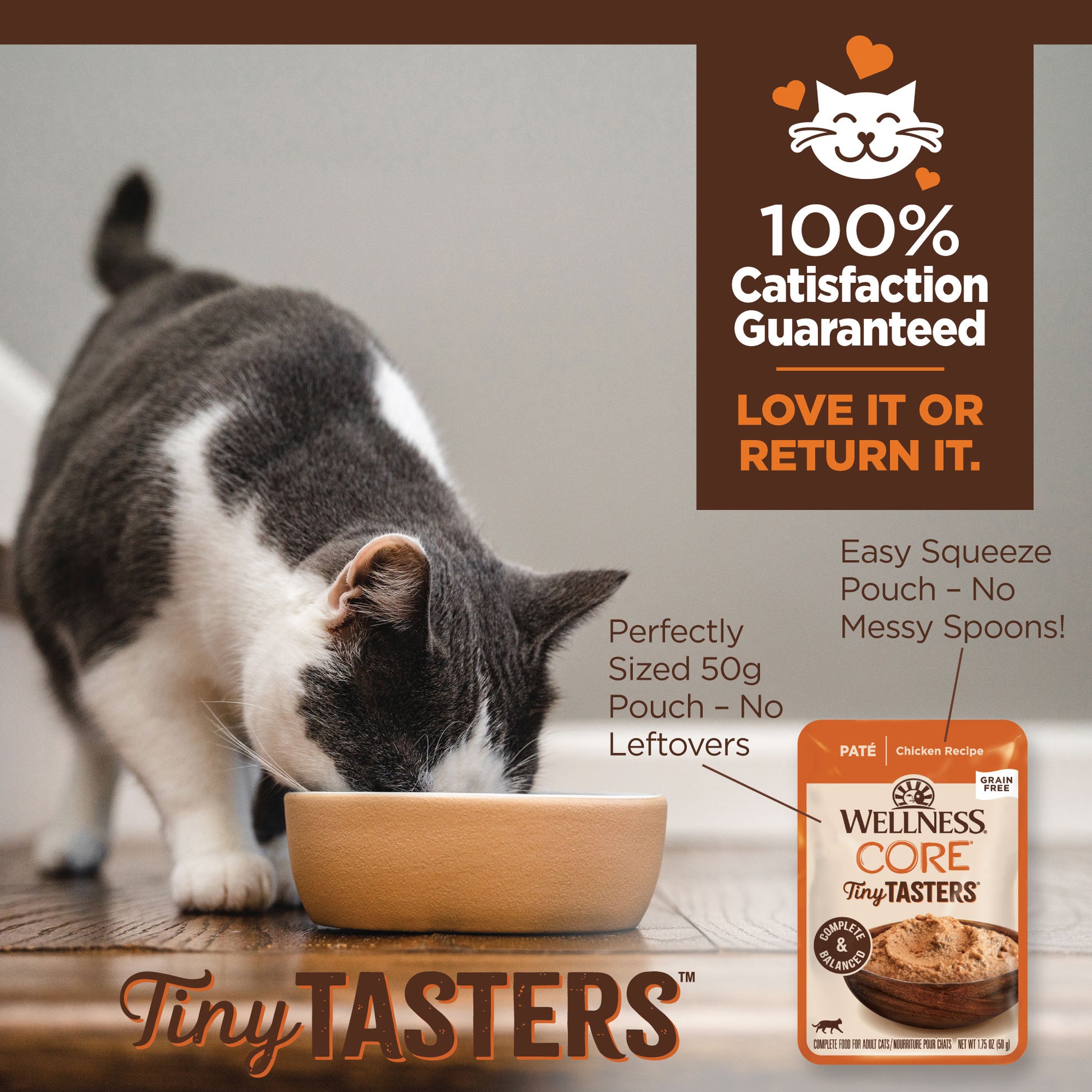 Box of 12 Wellness Cat T/T Land Variety 50G