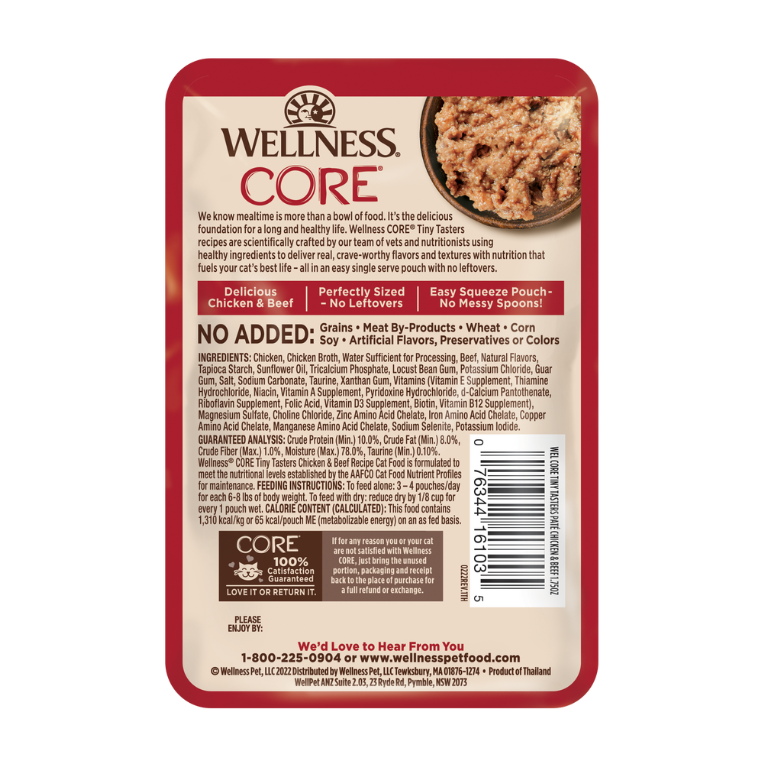 Wellness Cat T/T Chk & Beef 50G