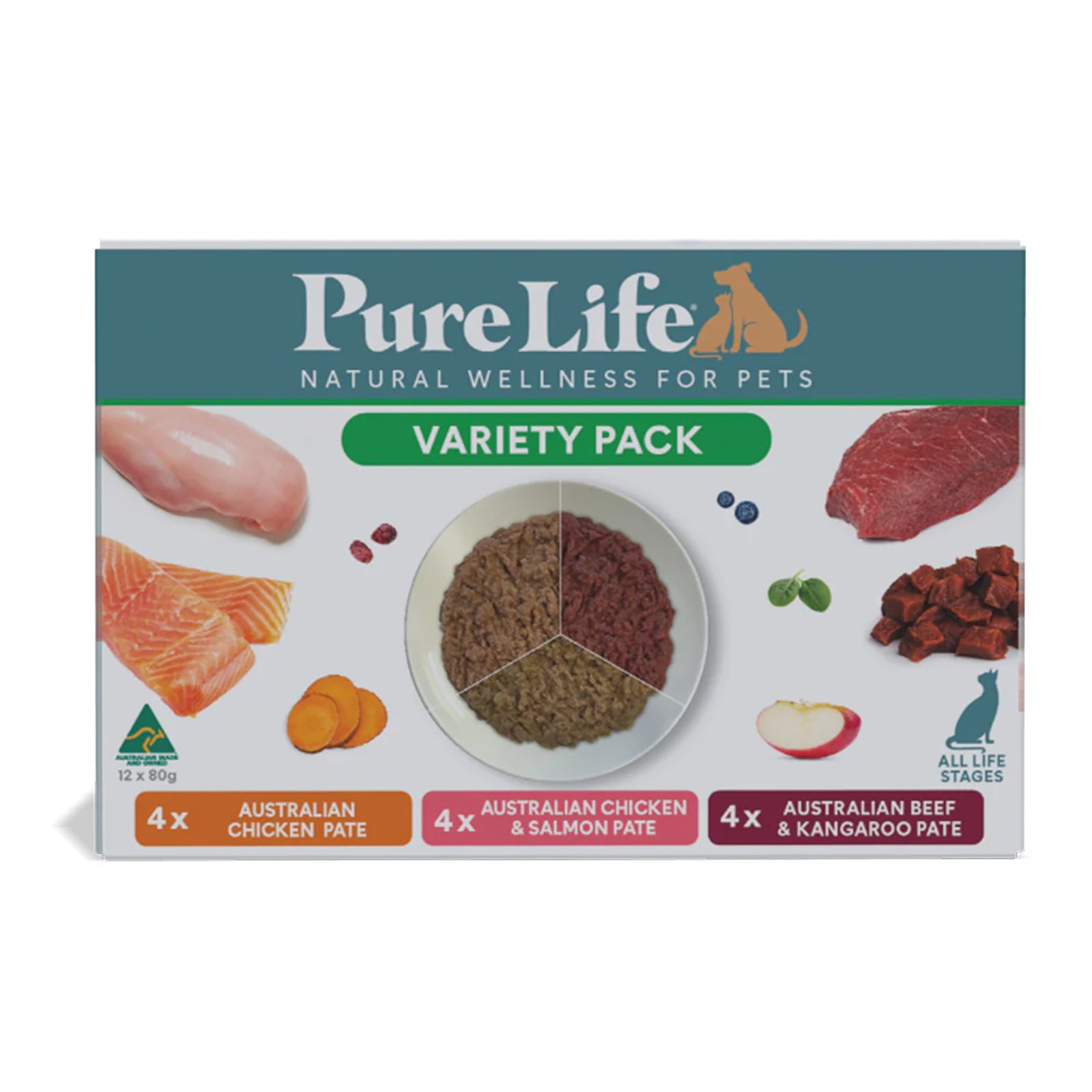 Pure Life Adult Cat Variety 12 Pack 80g