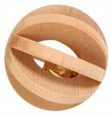 Trixie Slat Ball With Bell Wood 6cm