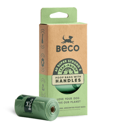 Beco Poop Bags Unscented with Handles 60pk