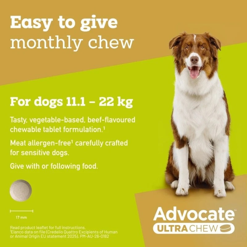 Advocate Ultra Chew for Large Dogs 11.1 – 22 kg, 1 Pack