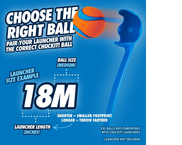 Chuckit! Junior Launcher 18M - 46cm (Medium 6cm Balls)