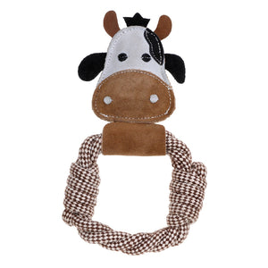 Country Tails Cow Rope Ring