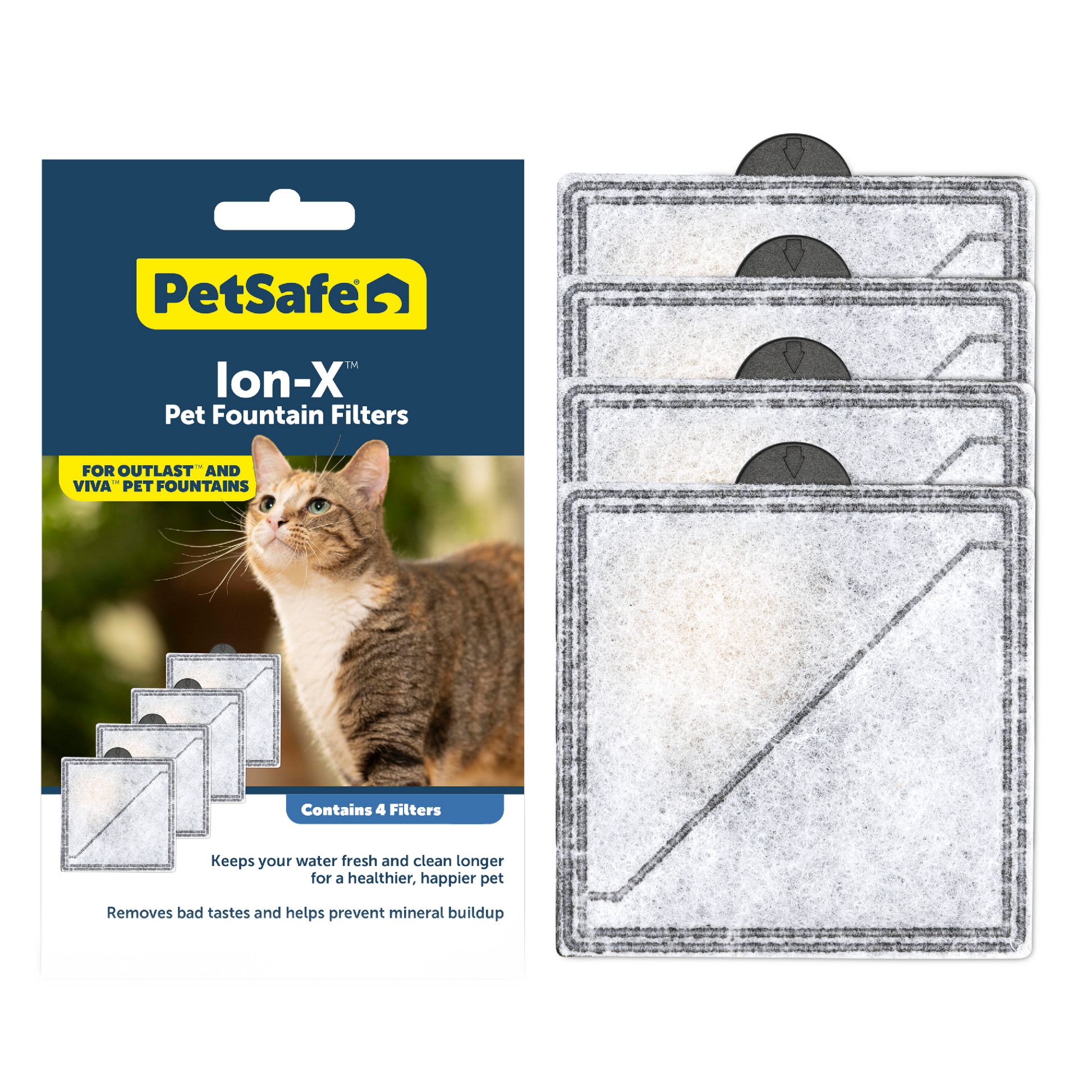 Petsafe Square Carbon Resin Ftn Filter 4Pk