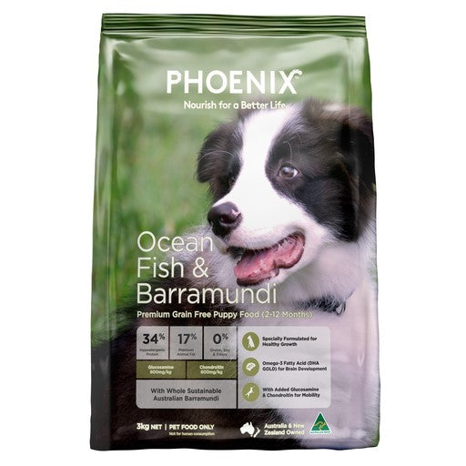 Phoenix Puppy Ocean Fish & Barramundi Grain Free Dog Food [Sz:3kg]