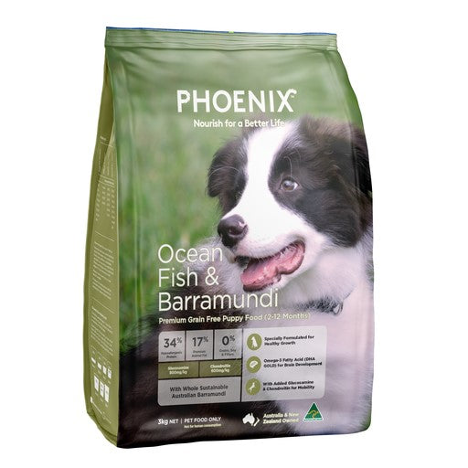 Phoenix Puppy Ocean Fish & Barramundi Grain Free Dog Food [Sz:3kg]