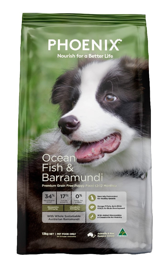 Phoenix Puppy Ocean Fish & Barramundi Grain Free Dog Food [Sz:13kg]