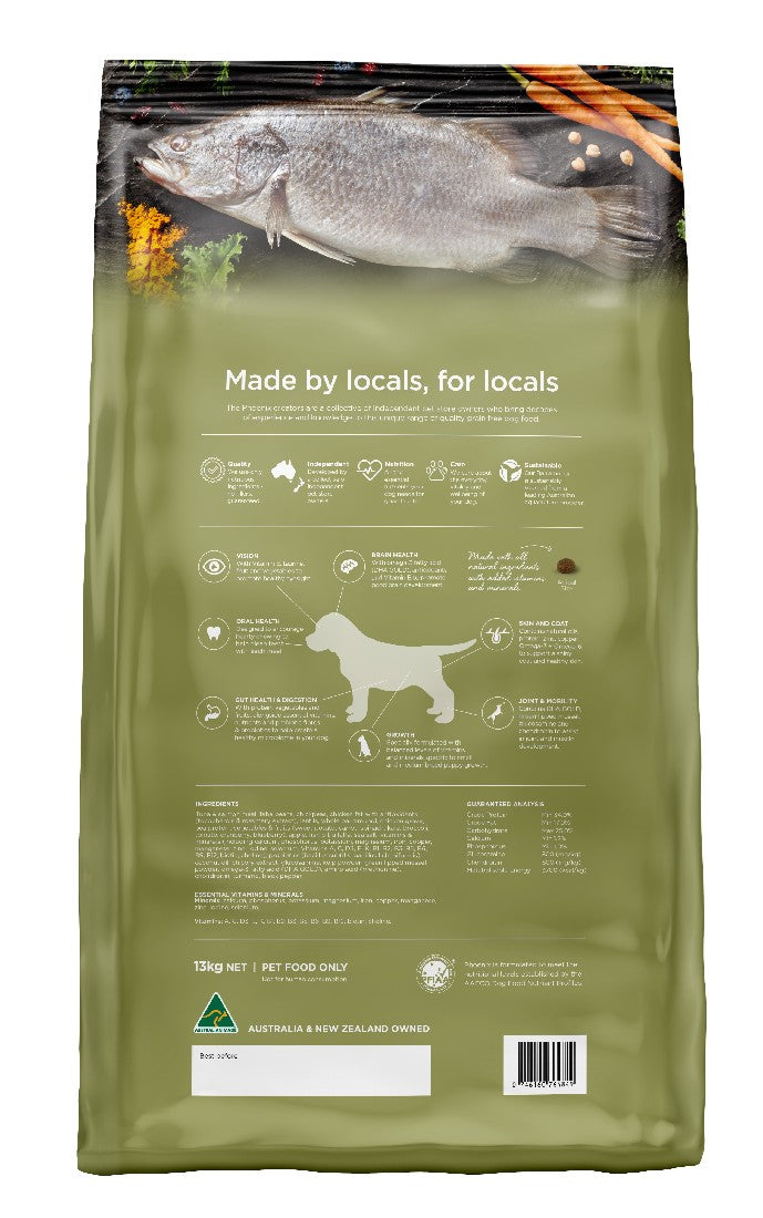 Phoenix Puppy Ocean Fish & Barramundi Grain Free Dog Food [Sz:13kg]