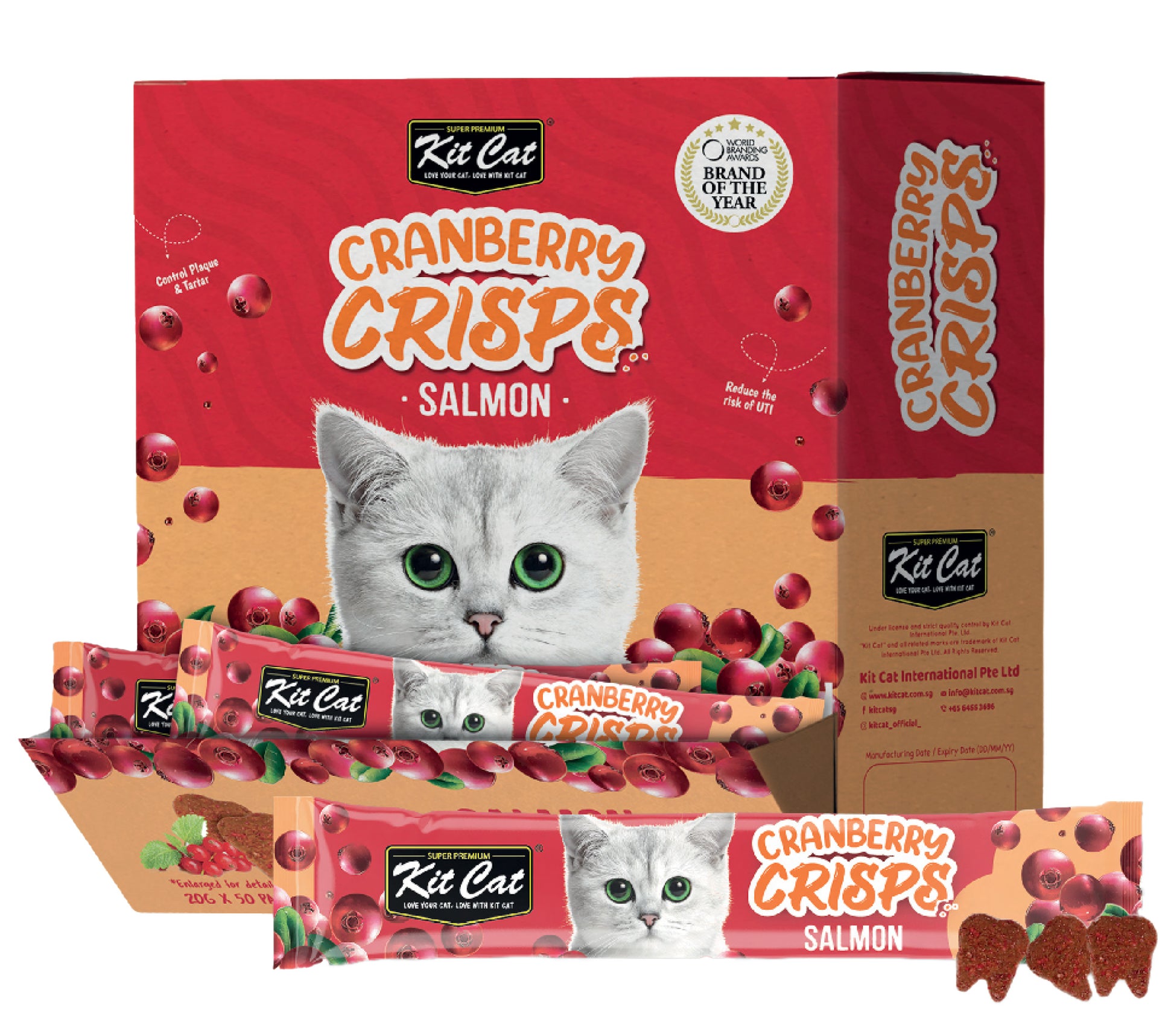 Kit Cat Cranberry Crisps Salmon 20G