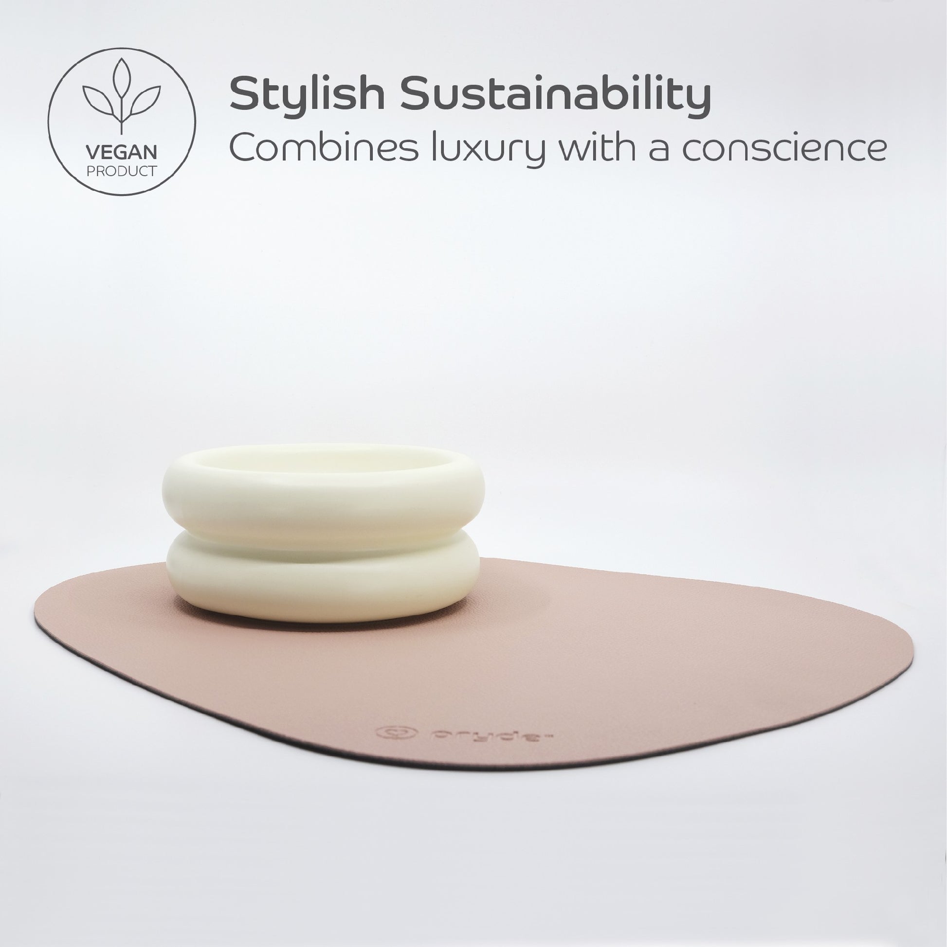 Pryde Pets Reversible Cat Dining Mat Blush / Charcoal