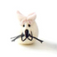 Pryde Pets Handmade Felt Mouse Toy White
