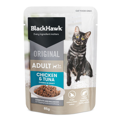 Black Hawk Adult Cat Chicken & Tuna 85G Pouch
