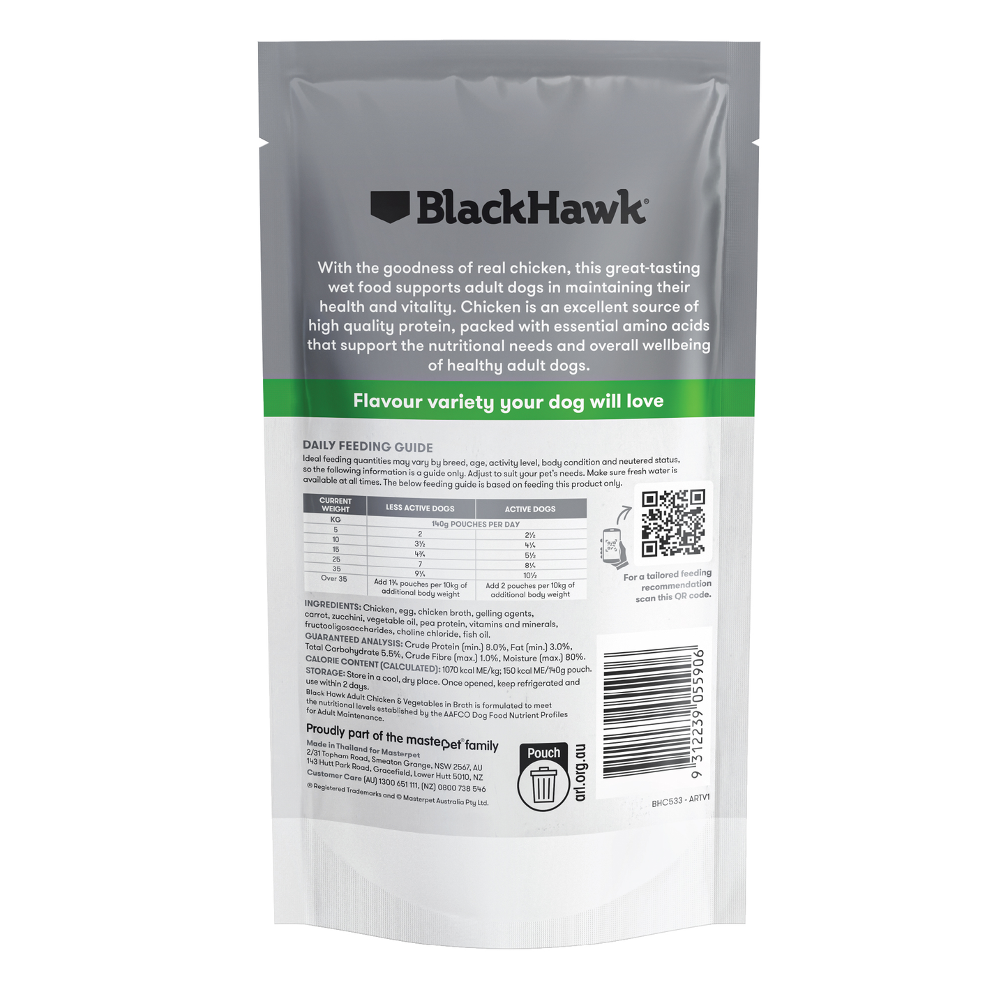 Black Hawk Original Adult Chicken & Vegetables 85g 