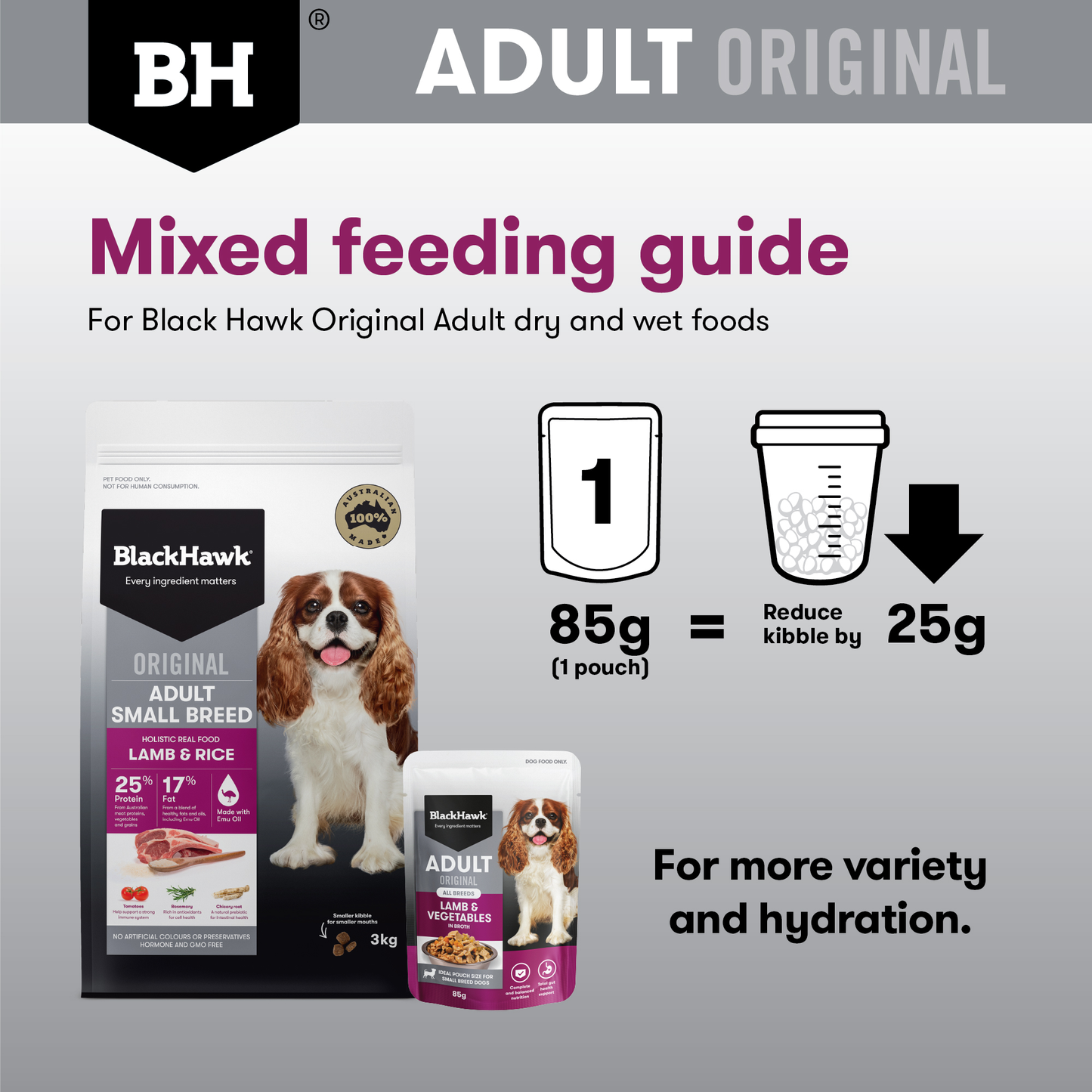 Black Hawk Original Adult Lamb & Vegetables 85g 