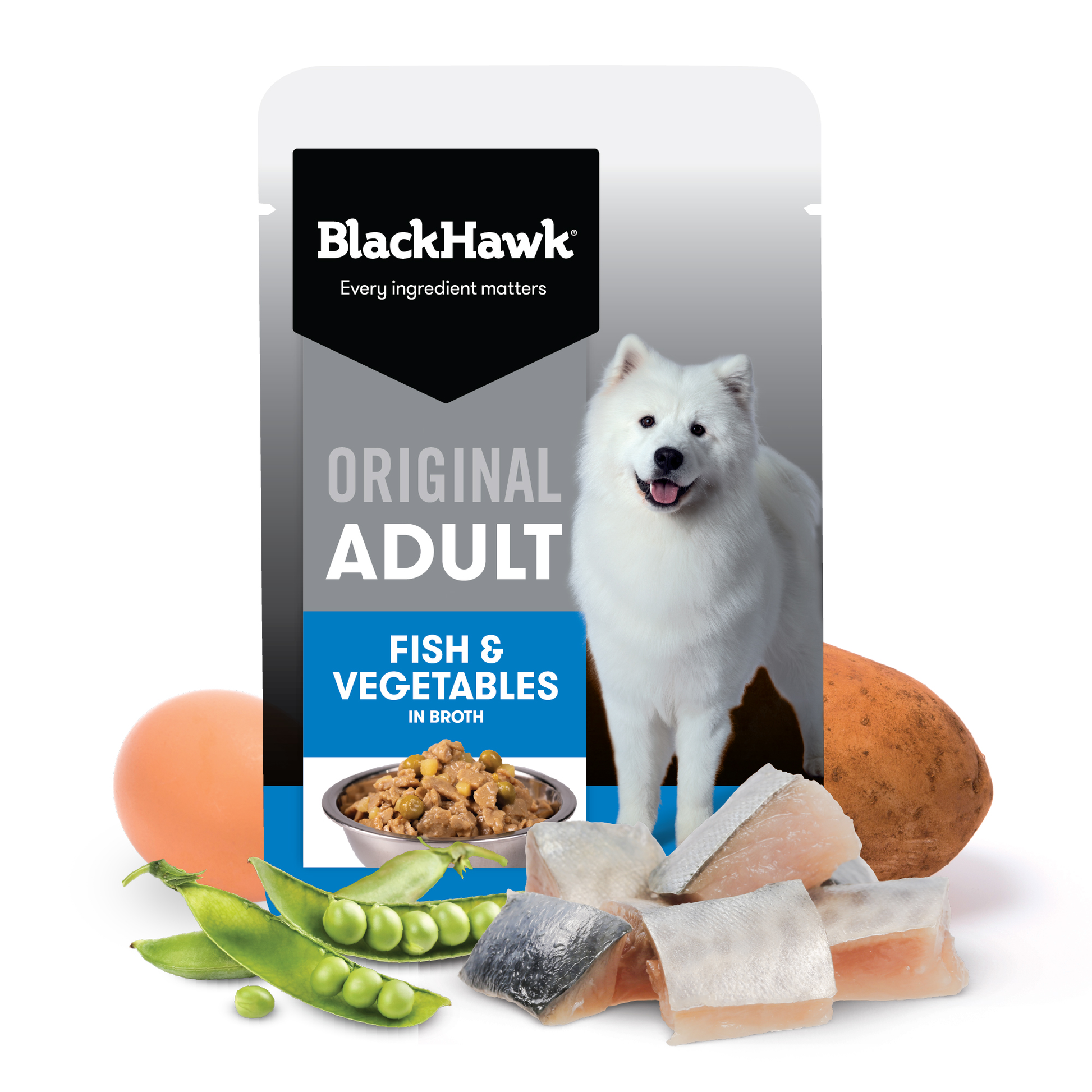 Black Hawk Original Adult Fish & Vegetables 140g