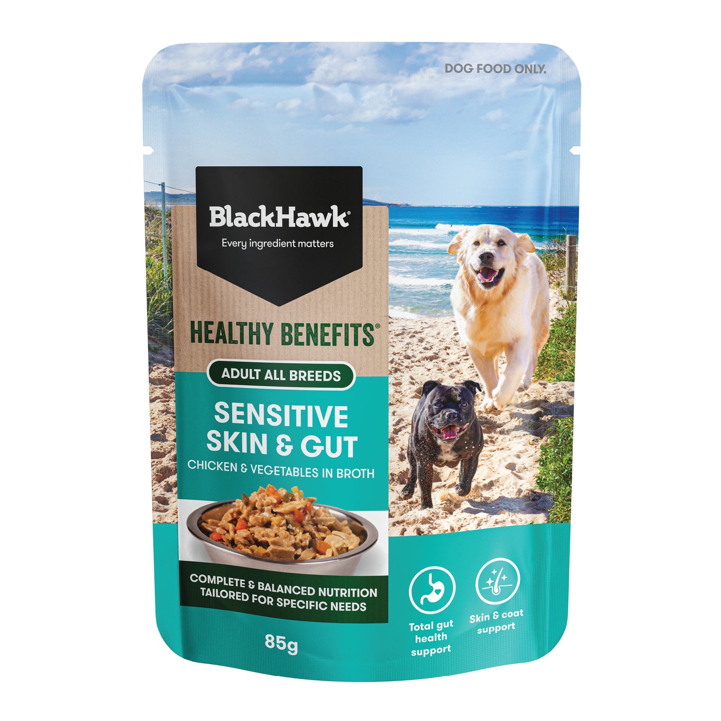 Black Hawk Healthy Benefits Sensitive Skin & Gut 85g 