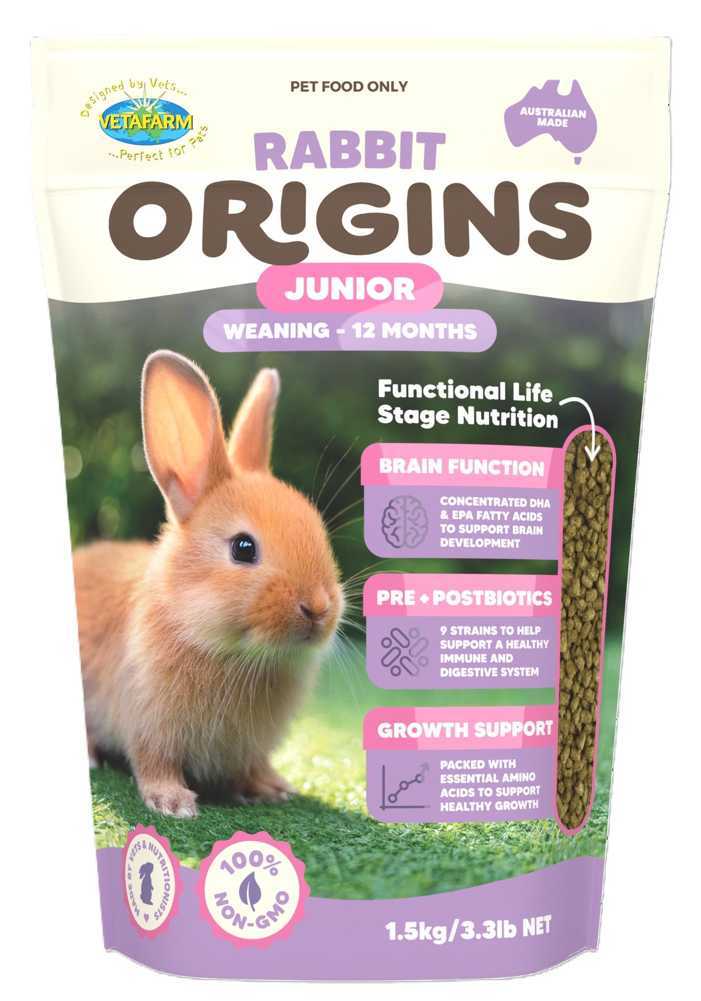 Vetafarm Rabbit Origins Junior 1.5Kg