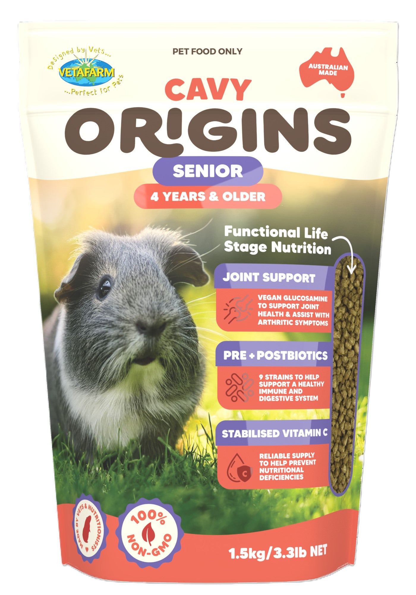 Vetafarm Cavy Origins Senior 1.5Kg