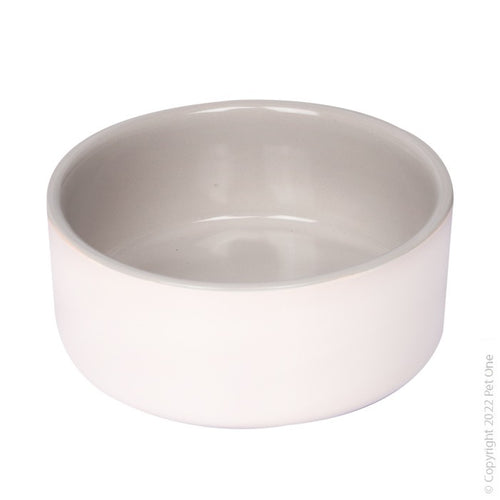 Ceramic Pet Bowl Grey/White 11.5cm 300ml