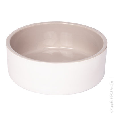 Ceramic Pet Bowl Grey/White 22.5cm 2200ml
