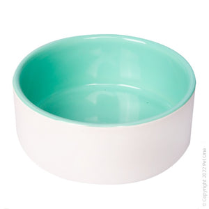 Ceramic Pet Bowl Green/White 11.5cm 300ml