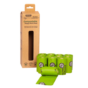 Doggy Waste Bags Compostable 12 Rolls X 20 Bags Per Roll