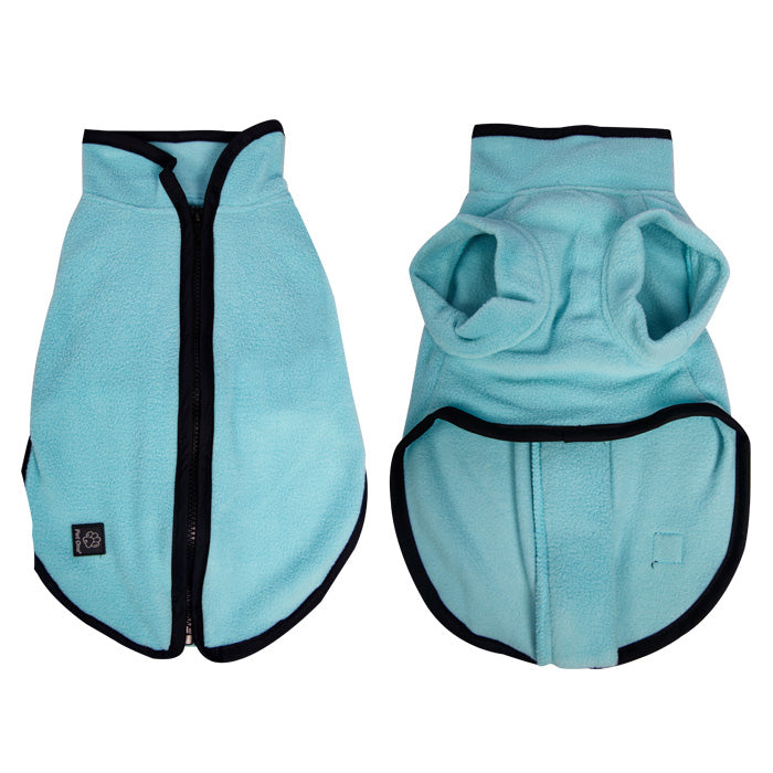 Pet One Dog Coat JumpSuit Heavy Fleece Zip Up Light Blue [Sz:35cm]