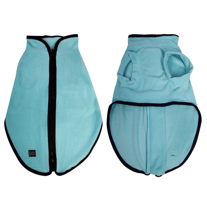 Pet One Dog Coat JumpSuit Heavy Fleece Zip Up Light Blue [Sz:45cm]