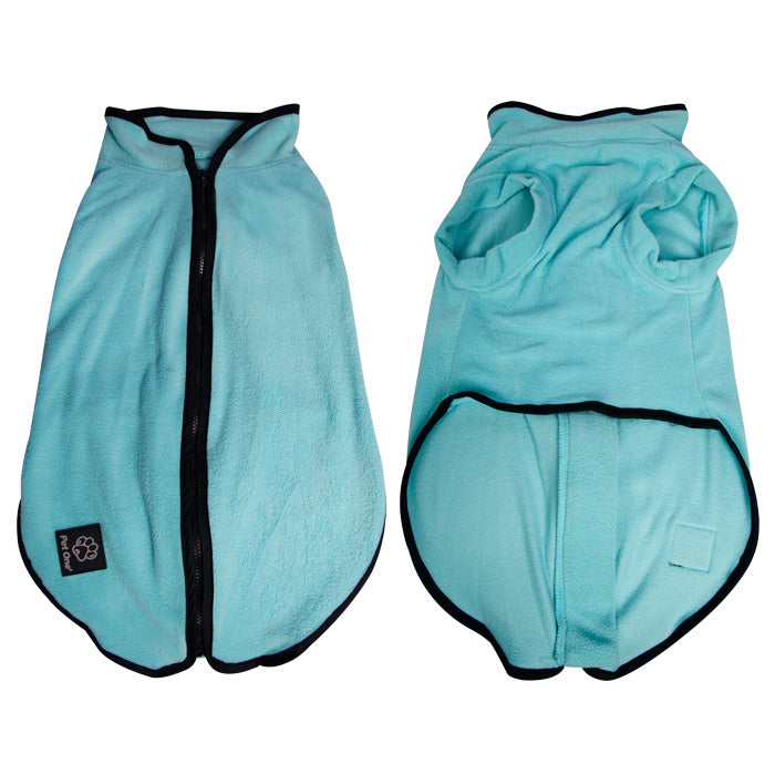 Pet One Dog Coat JumpSuit Heavy Fleece Zip Up Light Blue [Sz:50cm]