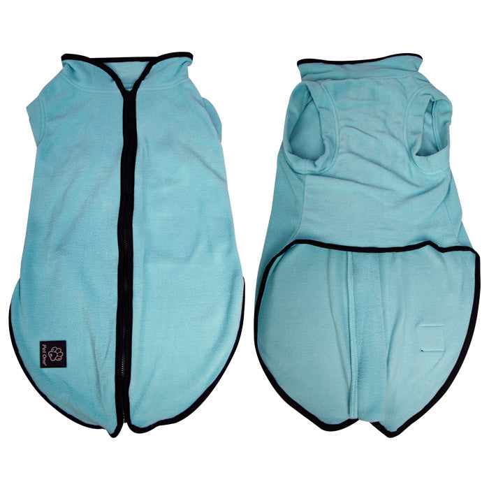 Pet One Dog Coat JumpSuit Heavy Fleece Zip Up Light Blue [Sz:60cm]