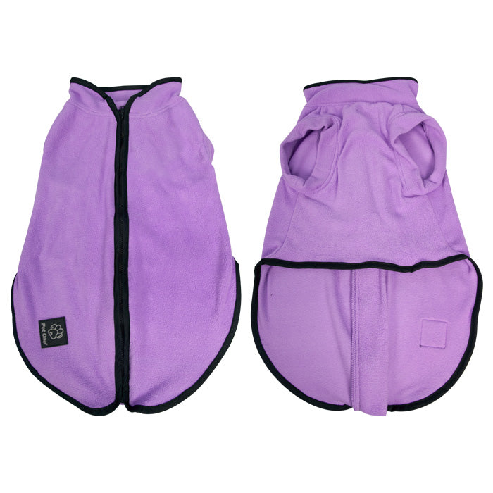 Pet One Dog Coat JumpSuit Heavy Fleece Zip Up Purple [Sz:55cm]
