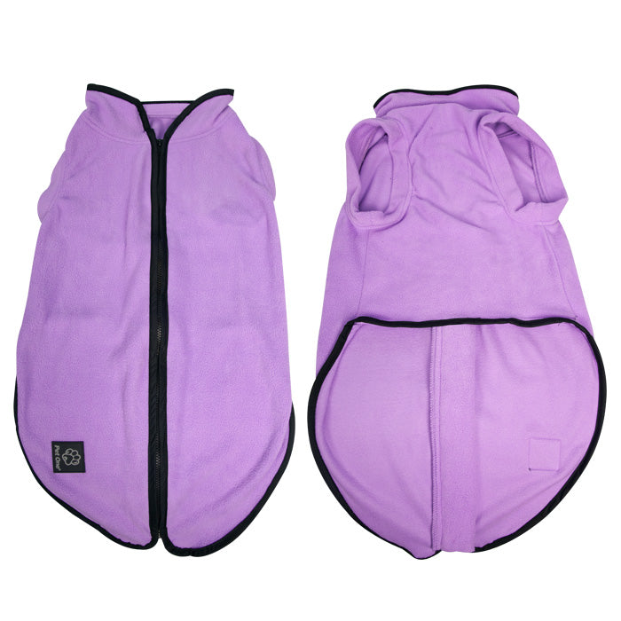 Pet One Dog Coat JumpSuit Heavy Fleece Zip Up Purple [Sz:65cm]