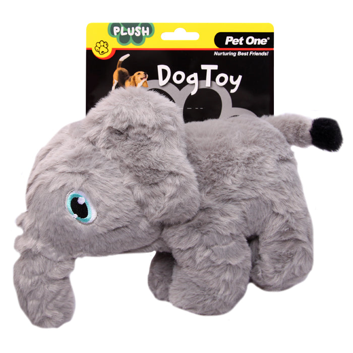 Pet One Dog Toy Plush Squeaky Elephant 20cmL