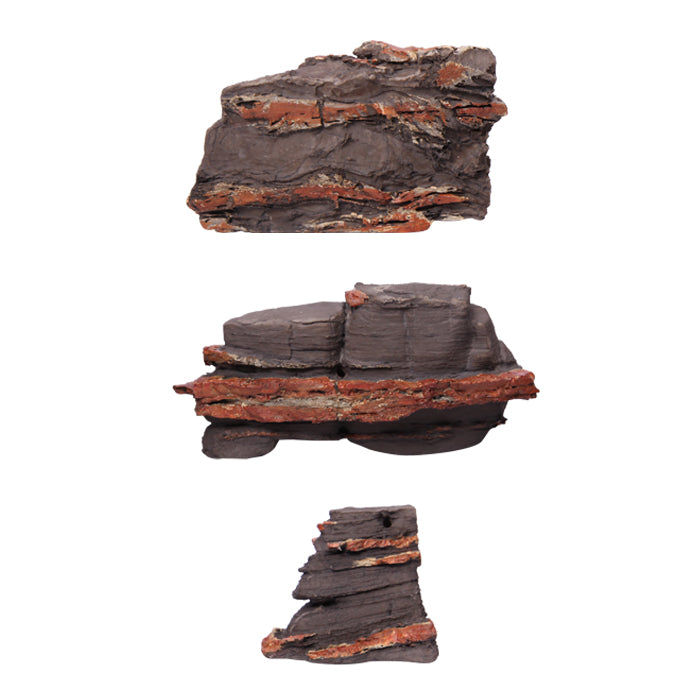 Aqua One Ornament Rock Slate 3pc Set