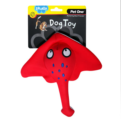 Pet One Dog Toy Splash Squeaky Stingray 26.7cmH