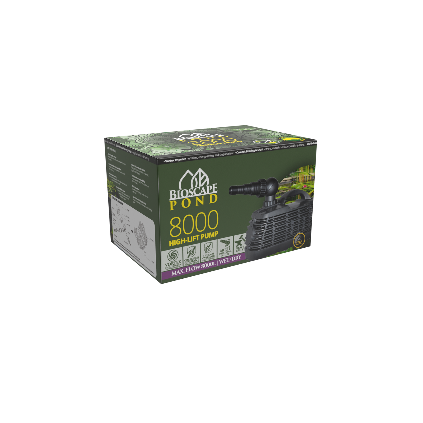 Bioscape Hi Lift Pond Pump 8000lph to 4mtrs