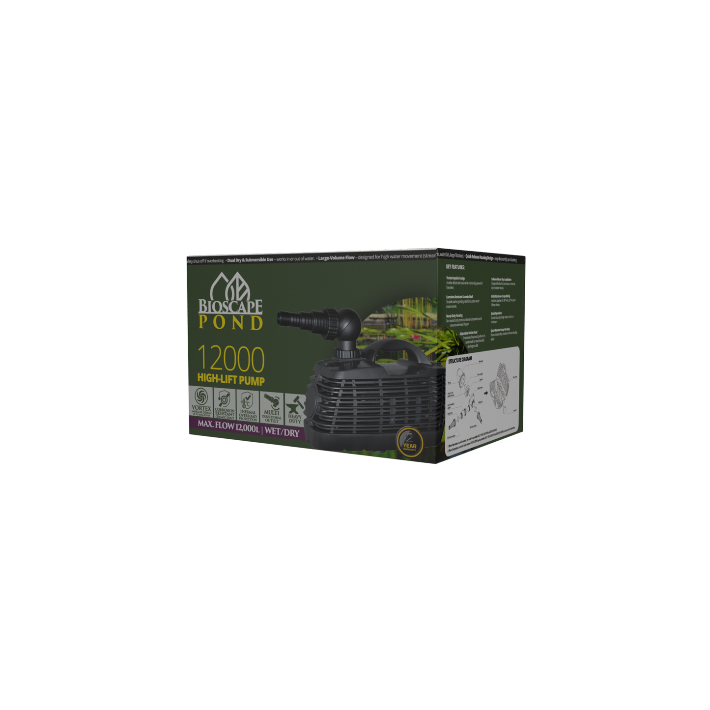 Bioscape - Hi Lift Pond Pump 12000 lph to 5.0 mtrs